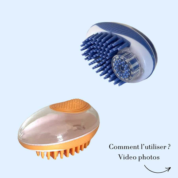 Brosse de bain 2 en 1